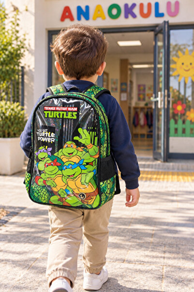 DODOMAR Τσάντα Νηπιαγωγείου Ninja Turtles Παιδικό Σακίδιο Πλάτης Καθημερινό 3...