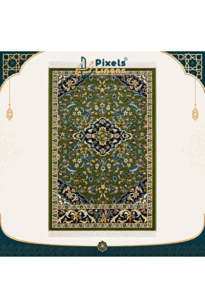 PixelsLinens سجادة صلاة فاخرة بنقوش مستوحاة من الروضة الشريفة من بكسل ليننز، ...