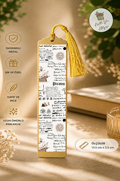 renkli izler atölyesi Artistic Design Metal Bookmark