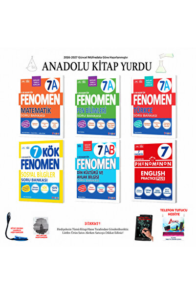 Fenomen Yayıncılık 2026-2027 7. Sınıf Fenomen Matematik Fen Bilimleri Türkçe ...