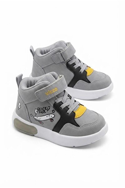 Vicco Pole Gri Anatomik Rahat Sneaker Işıklı Erkek Çocuk Bot 946.P26K.244