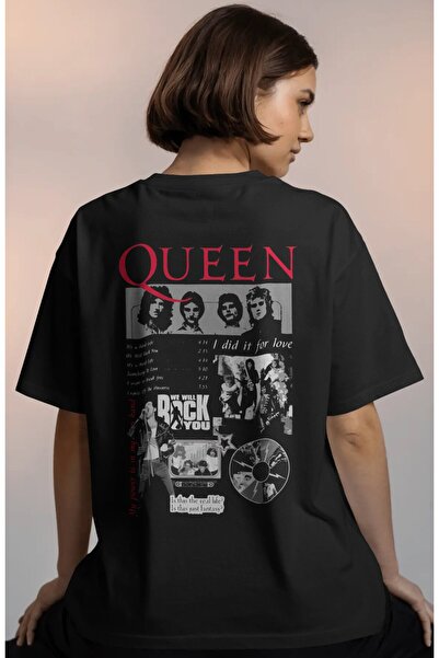 SEVBANO Μπλουζάκι Queen Music Band με στάμπα Unisex Oversize Premium