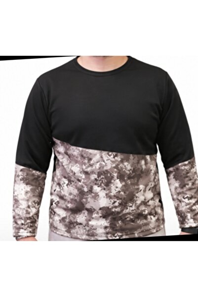 BeyzDenim sweatshirt kahve pöh desen duble face culluk avcı yürüyüş için kamu...