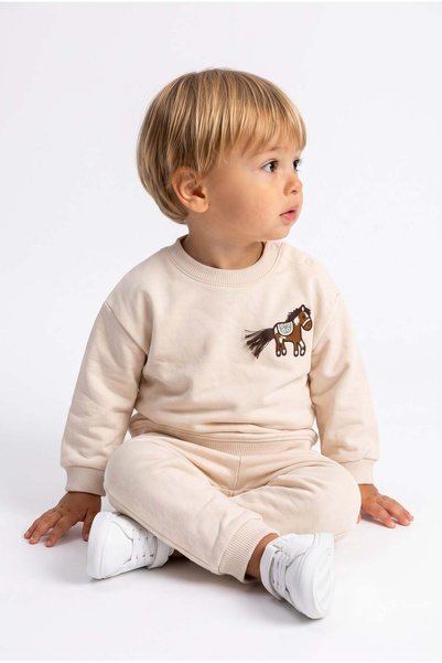 Mackays Baby Boy Little Pony Two-Thread Tracksuit Set Beige