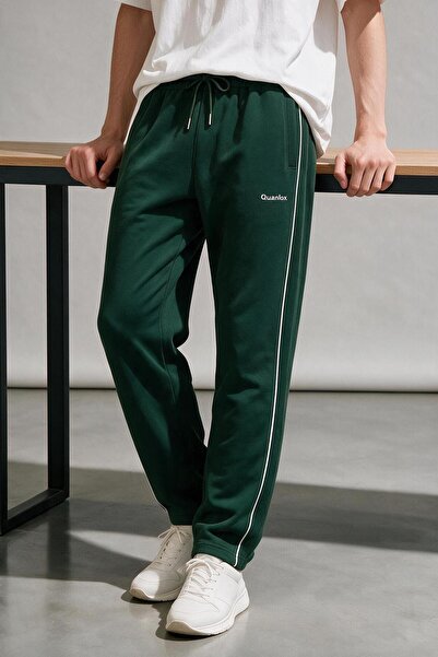 ELAFRO Men's Khaki Straight-Leg Comfortable Fit Combed Cotton Sweatpants with...