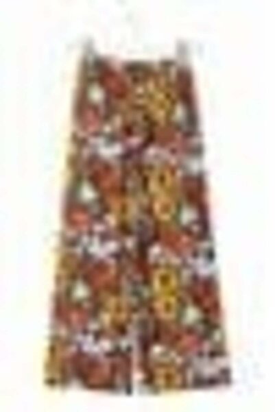 Juuuj Multi-Colored Viscose Fabric, Elastic Waist, Loose Cut, Self-Waisted Pa...