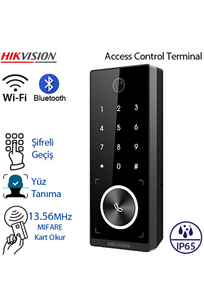 (DS-K1T510MBWX-E1) WI-FI+ BLUETOOTH+MIFARE KART+ŞİFRE+YÜZ TANIMA GEÇİŞ KONTROL TERMİNALİ