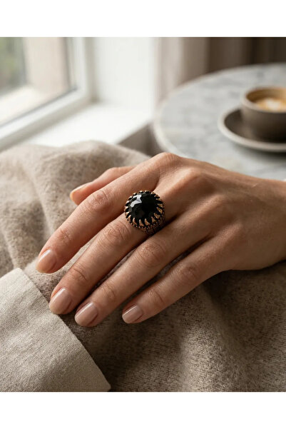 Dorvina Bronze Women Ring Authentic Copper Jewelry Black Sun Large Adjustable...