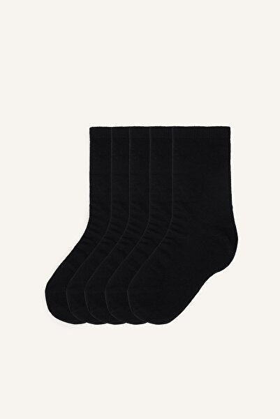 DeFacto 5-Pack Plain Cotton Long Socks for Boys I6834A8Ns
