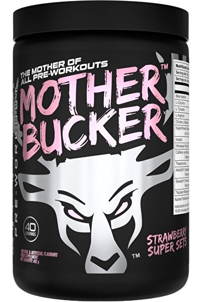 BUCKED UP Mother Bucker Pre-Workout Powder, Strawberry Super Sets, 40 Serv Pr...