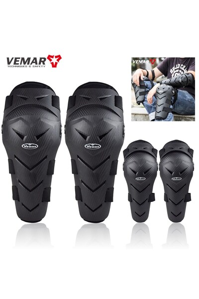 MOTOLİNAS Vemar Mafsallı Motosiklet Dizlik Dirseklik Koruma Seti Çantalı