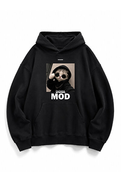 donamod Unisex Animal Cat Reflect Mood Gift Σχεδιασμένο φούτερ για φίλους, αδ...