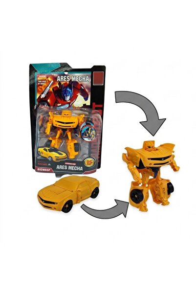 Lisinya Toy Car That Transforms into a Robot - 10 cm Yellow (Lisinya)