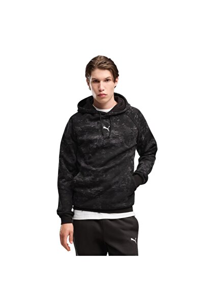 Puma Men's Black Sport Camo Hoodie Sweatshirt