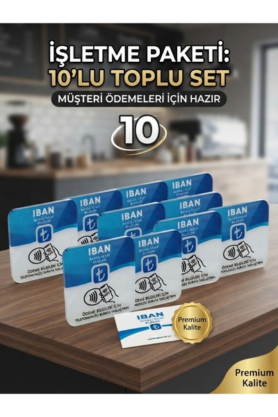 Özdağlar 10 adet Ödeme ve İban Bilgi NFC Kartı