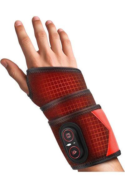 Arabest Cordless Heated Wrist Brace with Vibration,3 Heat Levels and Modes,Re...