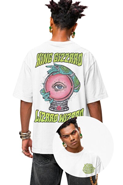 Fuddy Moda Unisex Oversize King Gizzard and the Lizard Wizard Back Printed Ro...