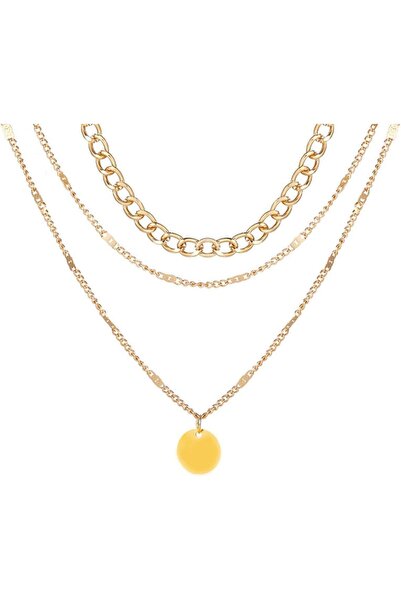Arabest Yelajoy 14K Gold Plated Layering Necklace Set for Women,Cuban Link,Sn...
