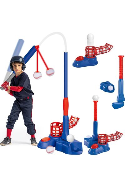 Arabest Imagifun 4-in-1 T-Ball and Golf Set for Kids,Toddler Baseball Tee wit...