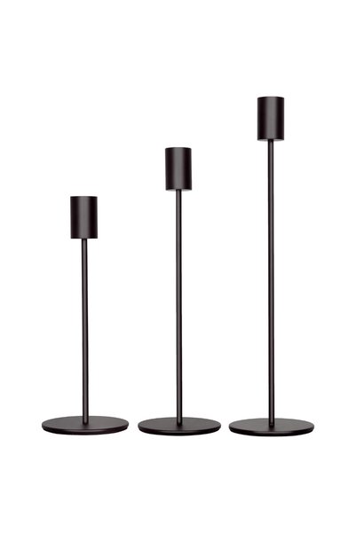 Generic Brand Set of 3 candle holders, Scandinavian style, decorative, iron, ...
