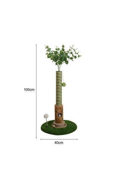 KidLe Cat Scratching Post Sisal Rope Scratcher for Indoor Cats with Hanging Ball Cats Toys