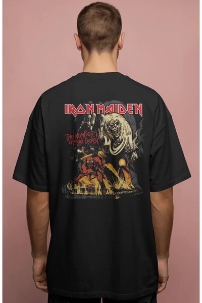 SEVBANO Iron Maiden Rock Metal Music Band Printed Unisex Oversize Premium T-S...