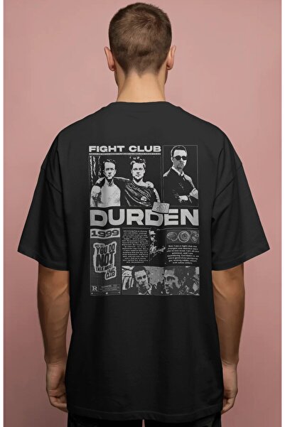 SEVBANO Μπλουζάκι Fight Club Tyler Durden με στάμπα ταινίας, Unisex, Oversize...