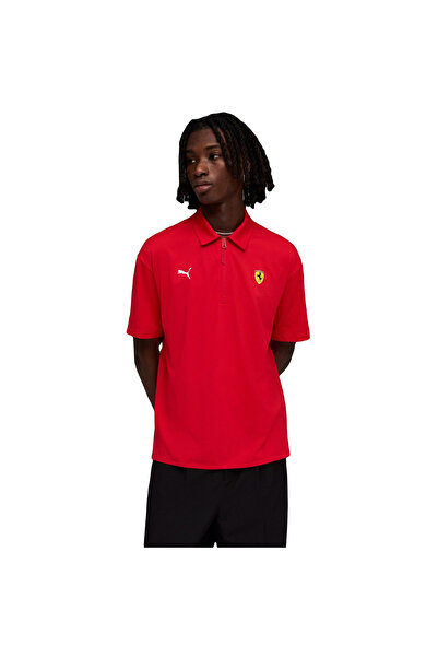 Puma Tricou polo Ferrari Cloudspun, Roșu, Bărbați