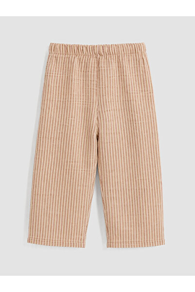 LC Waikiki Peak New Season Brown Striped Baby Boy Pants