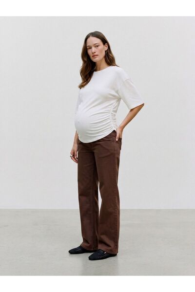 Mama Licious Umstandsjeans mit Straight Fit Weiter Beinschnitt Niedrige Taill...