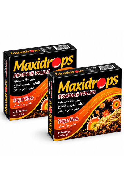 Maxidrops **Maxidrops Propolis & Pollen Sugar-Free Lozenges – 2 × 24 Lozenges...