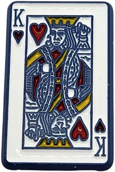 Generic King of Hearts Playing Card Charm for Phone Case, 3M Adhesive
