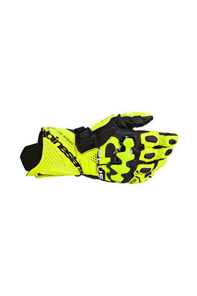 Alpinestars GP PLUS R V3 Korumalı Deri Motosiklet Eldiveni Sarı Siyah