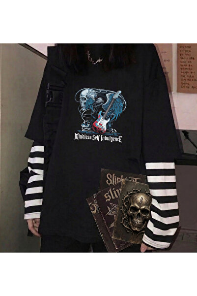 dompulerimoda Mindless Self İndulgence 5 Fake Sleeves Fakekol Unisex Oversize...