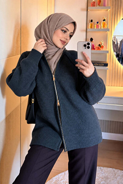 unika boutique Kadın Rosia Çift Fermuarlı Hırka