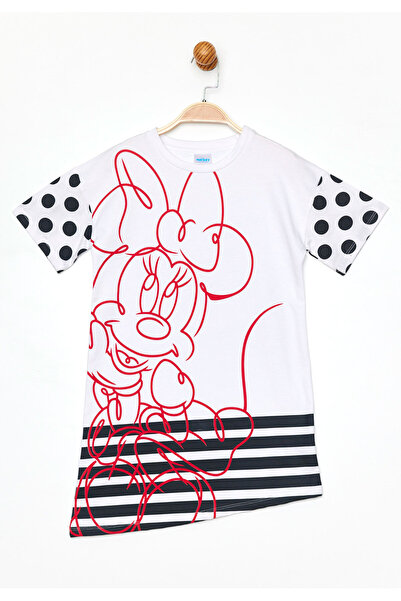 Çimpa Disney φόρεμα ασύμμετρο παιδικό Minnie Mouse - Λευκό