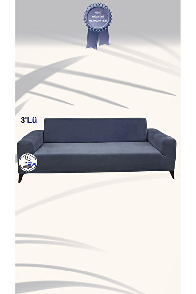 ES Tekstil Premium Bambu Kumaş Lüks 3'lü Koltuk Kılıfı