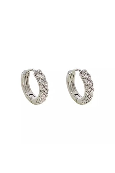 Peach Jewelry Ασημένια σκουλαρίκια κρίκοι 925