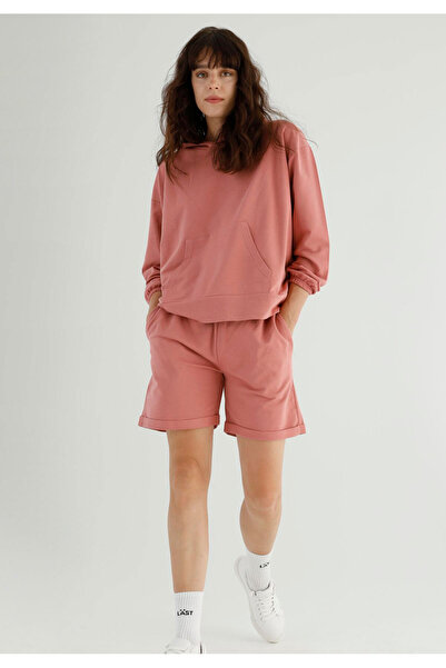 Siyah İnci Σετ Φόρμας Oversized με Τοπ και Σορτς Marleen Dusty Pink - Dusty Rose