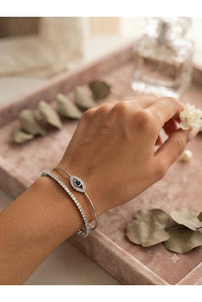 Generic Brand Elegant Adjustable Cuff Bracelet with Zircon Stones