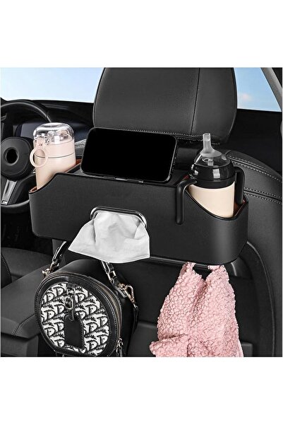 GENERAL Car Seat Back Organizer - 2 Drink Cup Holder, Tissue and Storage Box ...