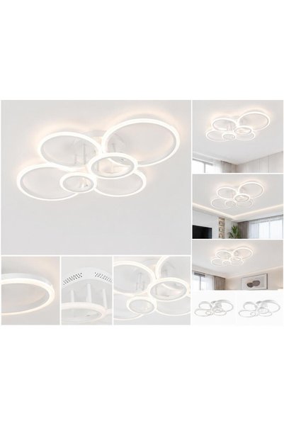 luminisled Lustră Led Six Rings iluminare 600w