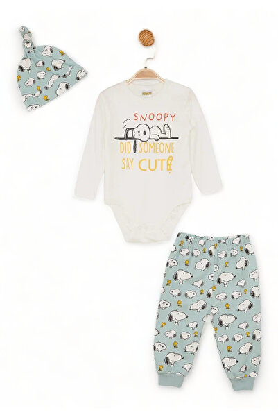 Çimpa Βρεφικό Σετάκι Cimpa με μακρύ μανίκι Disney Snoopy allover MINT - Μέντα