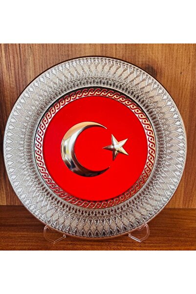 mykhediyevesanatatölyesi Gurur Dolu Dokunuş 21 cm Türk Bayrağı Motifli Dekora...