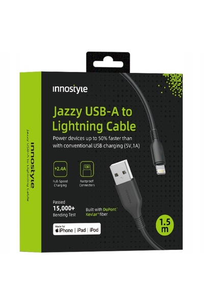 Innostyle Cablu USB Lightning MFi de încărcare rapidă pentru iPhone Kevlar 2M