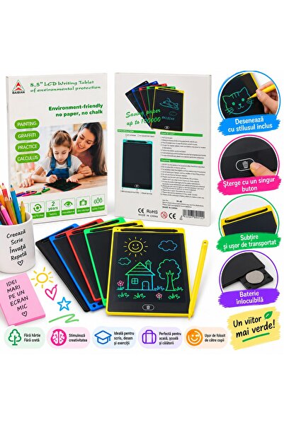 SHOP LIKE A PRO Tabletă LCD de Scris și Desenat pentru Copii, 8.5 Inch, Ecran...
