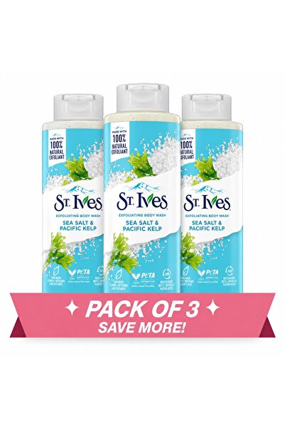 St. Ives St.Ives Sea Salt & Pacific Kelp Body Wash, 3 x 450ml