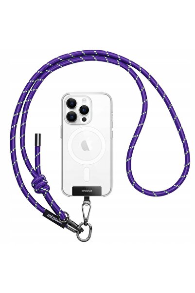 Innostyle Curea de gât pentru telefon, tip crossbody, rezistentă, mov, 8mm