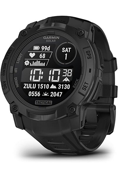 Garmin إنستينكت 3 45 ملم، الإصدار التكتيكي، ساعة ذكية تعمل بالطاقة الشمسية مع...
