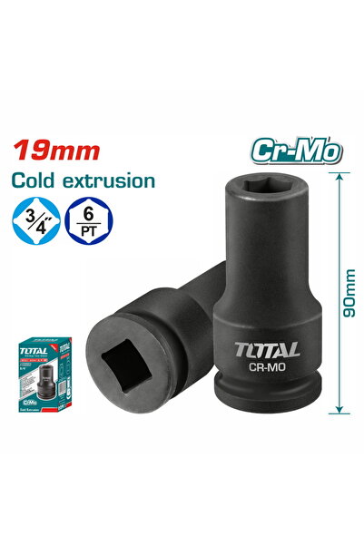 TOTAL Αεροκαρυδάκι μαύρο εξαγωνικό 3/4 " - 19mm (THHISD3419L)